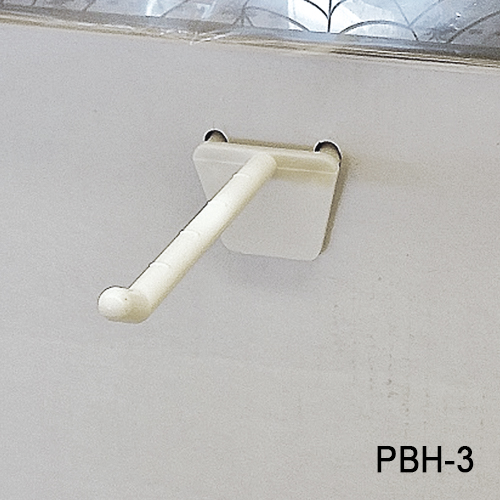 3 Peg Board and Slatwall Hooks - Plastic, PBH-3