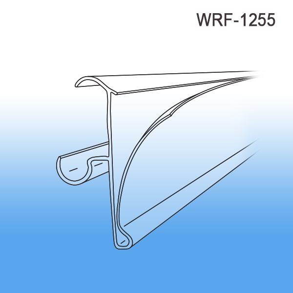 R-Line Double Wire Ticket Molding, White Plastic - 29 1/2L x 1 1/4H
