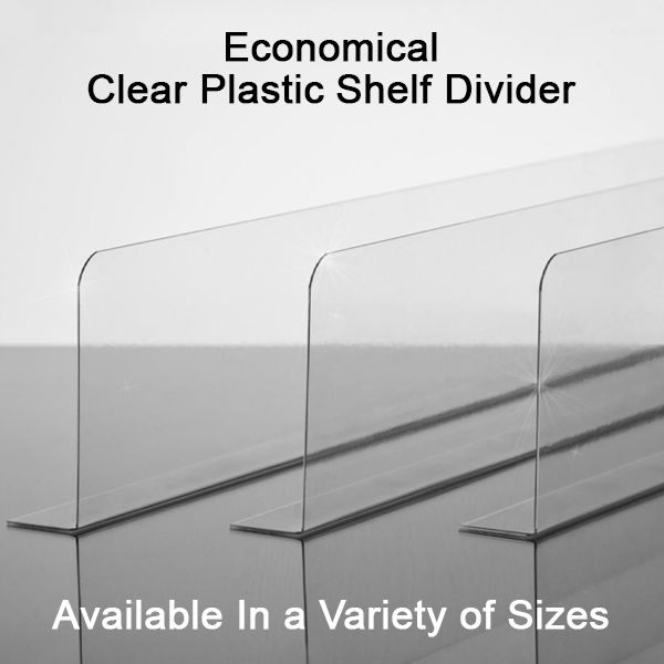 Shelf Divider, 3 H x 13.5625 L, Adhesive Mount, SD-3014