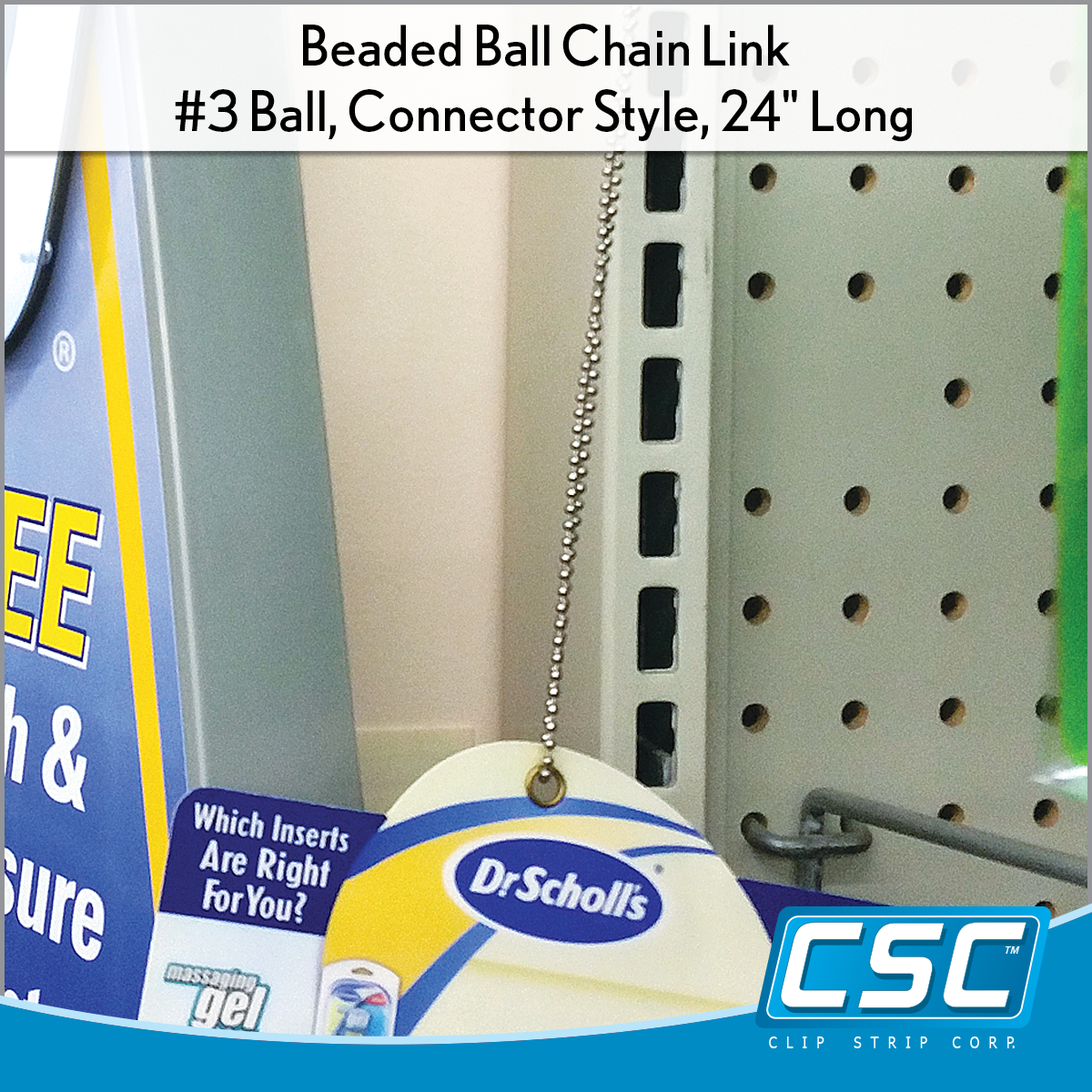 #3 Stainless Steel Ball Chains with Connector - 24 inch Length