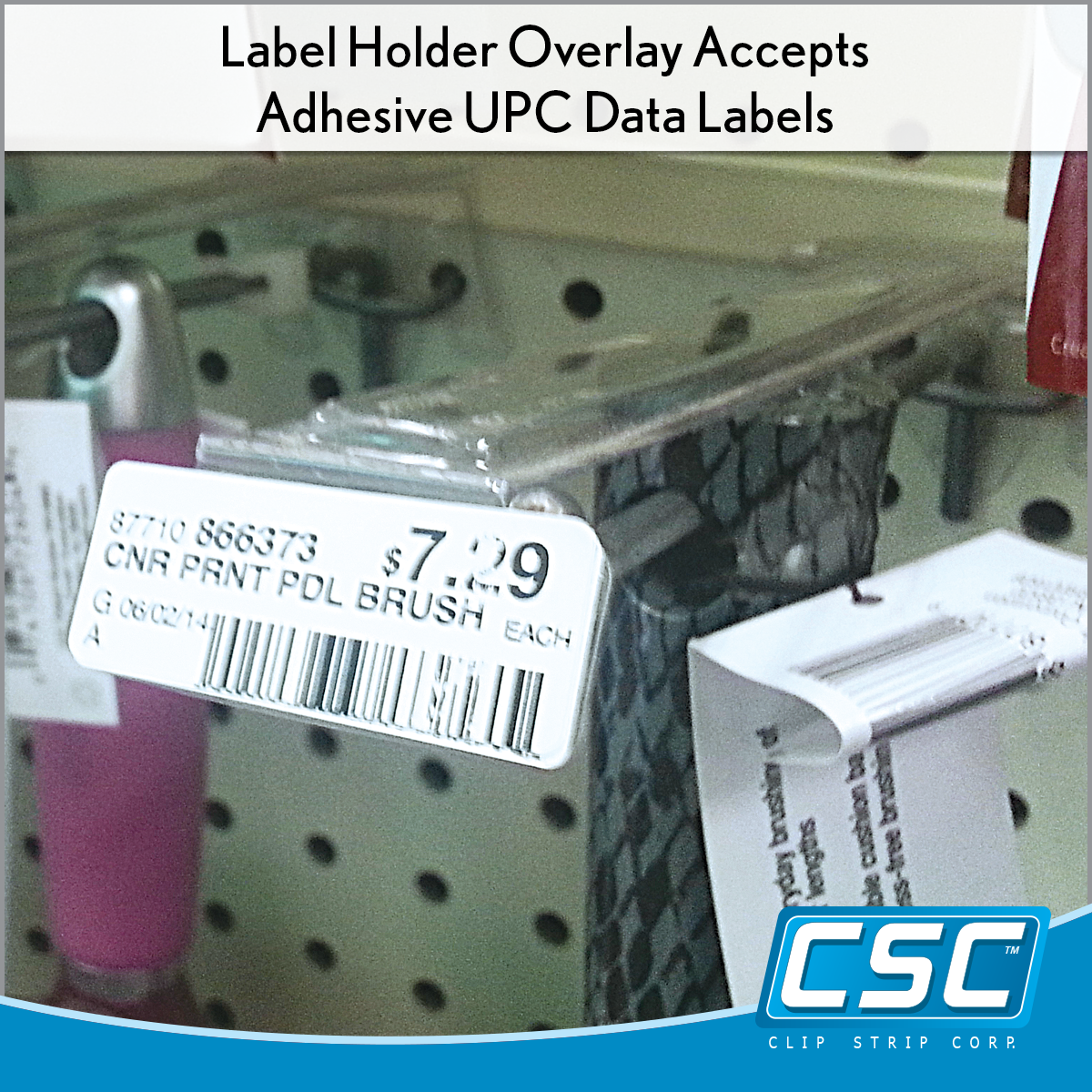 Label Holder for Overlay 8 - 9 Peg Hooks, HT-89