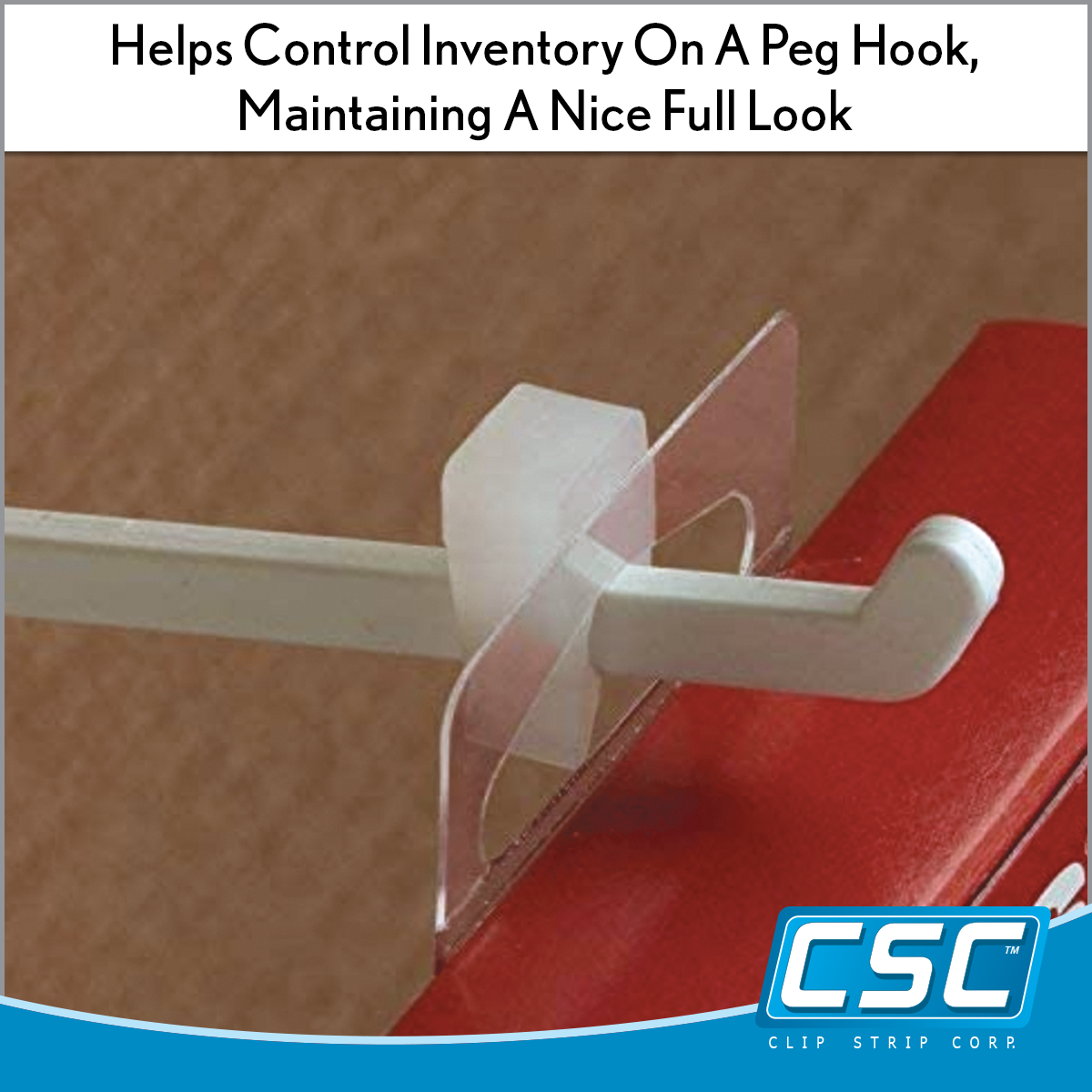 100 Pieces Inventory Control Clips For Peg Hooks 
