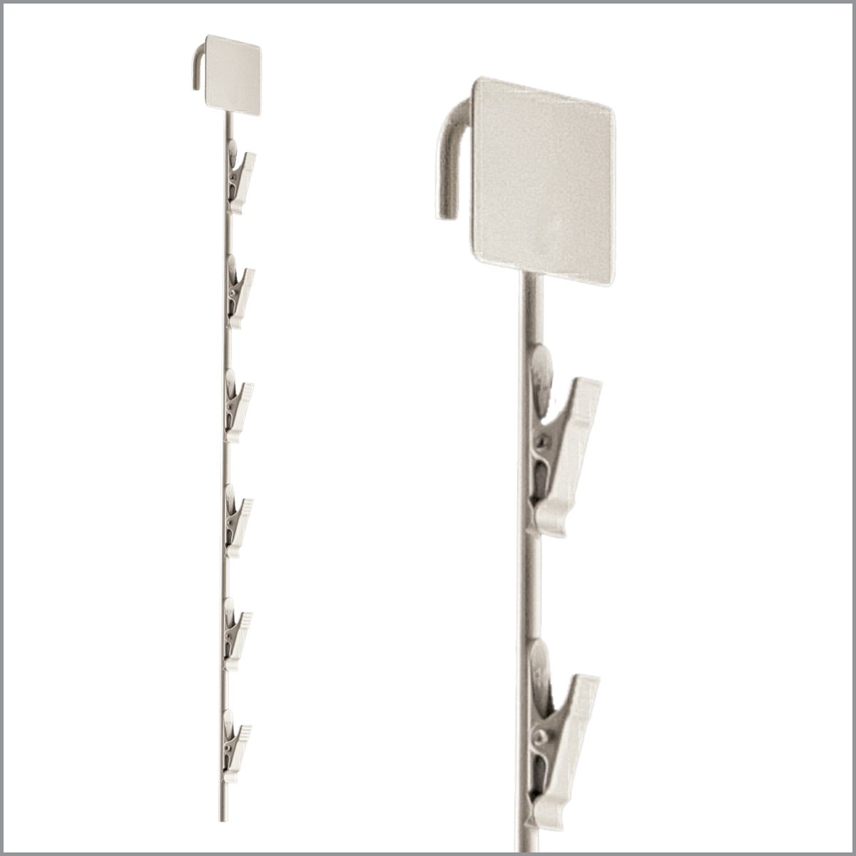 Metal Clip Strip® Merchandising Strip, 6 Hook Stations, MS-16