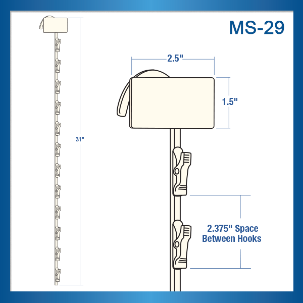 Metal Strip S Hooks  Clip Strip® Systems - Bulk Retail & Point of