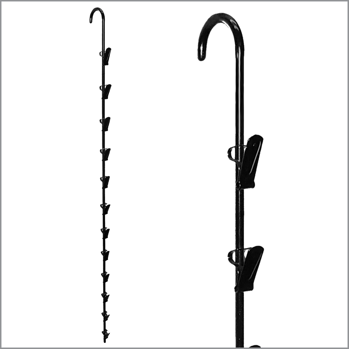 New Beige Metal Spring Clip Merchandiser Strips with 12 Hook 32"L 