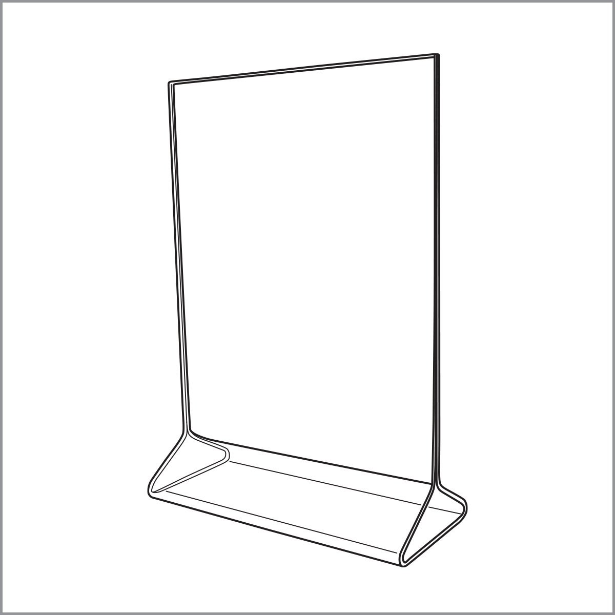 5 x 7 T-Style Acrylic Sign Holder, Countertop, Restaurant & Retail  Supply