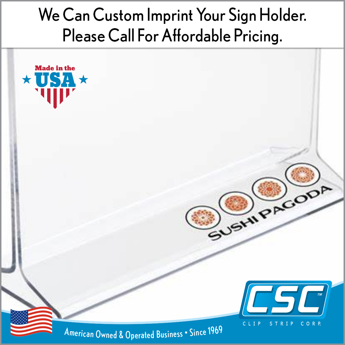 5 x 7 T-Style Top Loading Acrylic Sign Holder, 405C