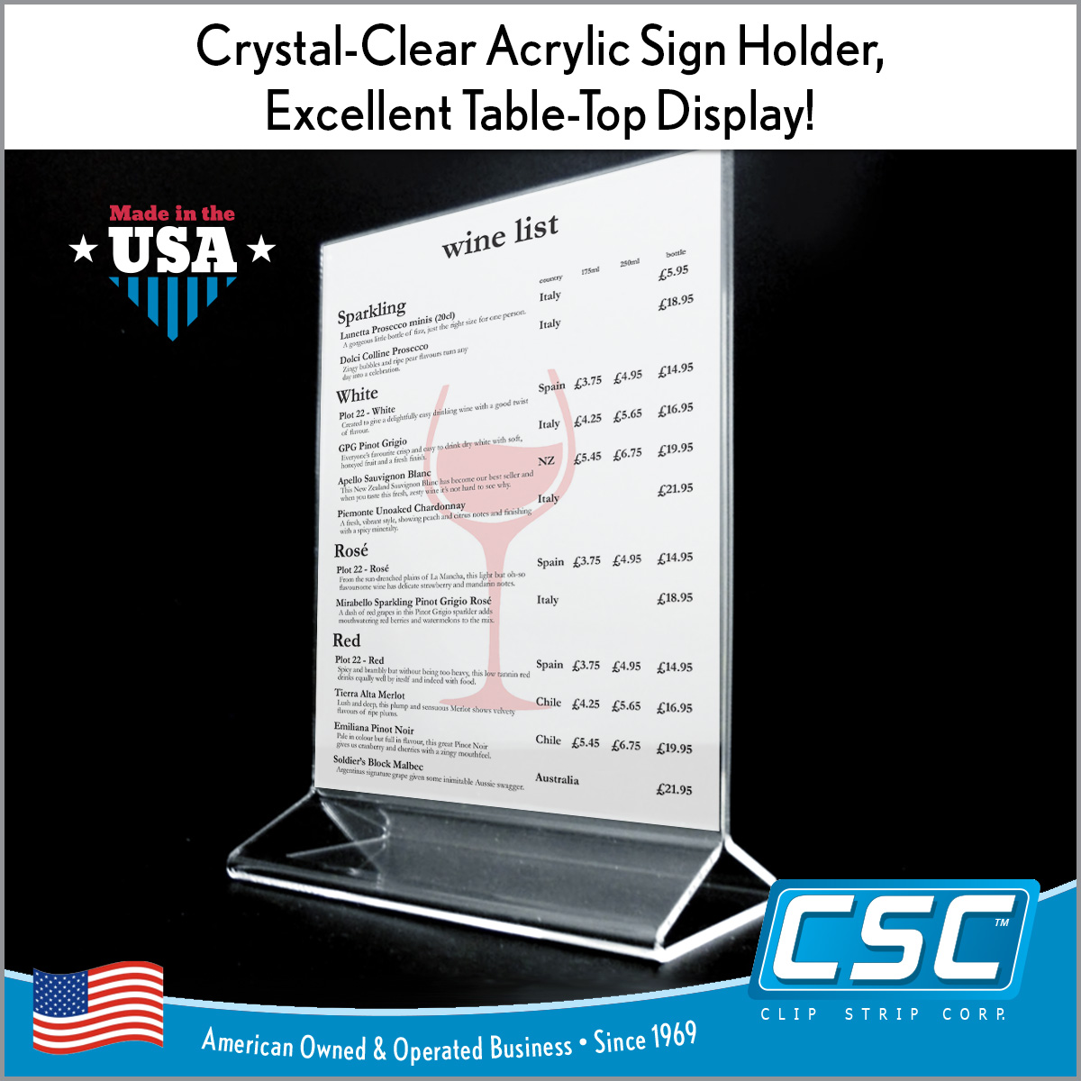 T-Style Table-Top Sign Holders (Pack of 10)