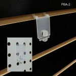 Acrylic Literature Holder wall adapter, PBA-2, slatwall, pegboard