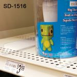 SD-1516, retail shelf divider, 1" by 15.5625", with adhesive