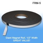 Peel & Stick 1/2" Wide x 1/16" Thick x 5" Long sliced Magnet Roll, FRM-5