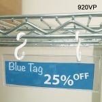 vinyl pouch for wire rack sign holder with snap rings, 920VP