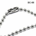 reusable, coupling style beaded ball chain links, 6" long, BC-66