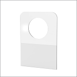 Hang Tabs - Round Hole Circular - Clear, Plastic Adhesive, ET-64