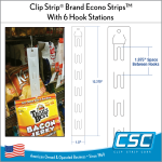 EL-6nt, Clip strip ® econo die cut flat merchandising strip