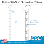 Posi-Lok 30" - Hook Strip Retail Display | Impulse Strips, PL-30