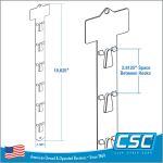 Posi-Lok 18.625" - Hook Strip Retail Display | Impulse Strips, PL-6