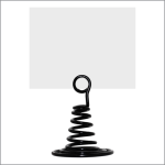 Split Ring Top Spiral Cone Sign Holder, holds sign securely, Black, 3.0" Tall, SCCH-50
