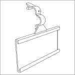 Secure - Lok Wire Ticket Holder, with Channel | Label & Sign Display, SL-LHD