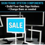 Signage plastic frame, SHO-085, 8.5" x 11" or 11" x 8.5"