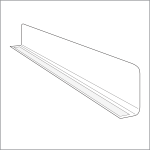 1" x 9.5625" Econo-Line Shelf Divider with Adhesive Mount, SD-1510, by Clip Strip Corp.