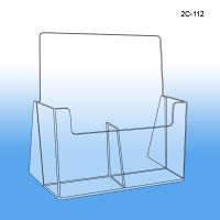 Acrylic Literature Holders - Side by Side Trifold | Brochure Display, 2C-112