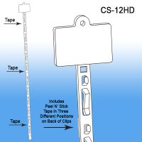 Clip Strip® Merchandising Strip, w/ Tape and Header, CS-12HD