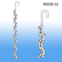 12 Station Double Sided Metal Merchandising Strip, MSDB-32