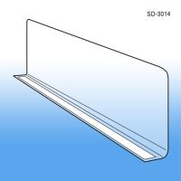 Inexpensive, 3" x 13.5625" Econo-Line Shelf Divider, SD-3014, adhesive mount