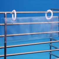 vinyl pouch wire rack sign holder with snap rings, 920