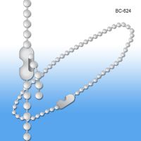 Reusable Beaded Metal Chains | Ball Chain | Clip Strip - Retail Displays, BC-624