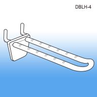 4" Double-Loop Plastic Pegboard-Slatwall Hook, DBLH-4