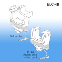 plastic clip for ceiling grid, ELC-48