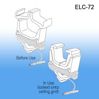 ceiling grid clip with 72 inch cord, ELC-72