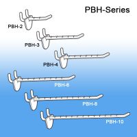 4" Peg Board and Slatwall Display Hook, PBH-4