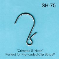 Crimped clip strip s-hook, SH-75