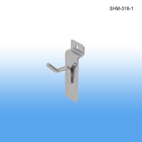 Clip Strip's chrome metal slatwall display hooks, SHM-316