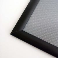 corner view of black mitred snap frame