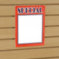 8.5 x 11 Acrylic Wall Mount Sign Holder - Slatwall & Gridwall,19018