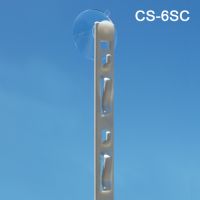 Clip Strip® Merchandising Strip, White, with a Clear Suction Cups, 6 hooks, CS-6SC