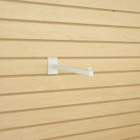 White 12" Long Slatwall Faceout with Square Tubing, SFRT-12W