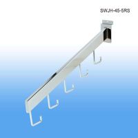 Slatwall Waterfall Display - Rectangular Tubing, with 5 J-Hook Mounting Stations, SWJH-45-5R
