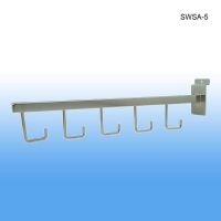 Slatwall straight arm, 5 hooks, SWSA-5C