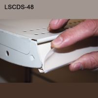 Clip-Under Data Strip for shelf Edge Labeling, flush fit - clips onto bottom of shelf channel, LCCDS-48