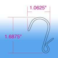 Clip Strip S-Hook, Pinched, SH-75