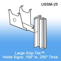 Under Shelf Spring-Mount Grip-Tite™ Sign Holder, with Hinge, USSM-25