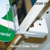 Holds Sign in Flag Position, Under Shelf Spring-Mount Grip-Tite™ Sign Holder, USSM-26