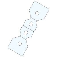easy to apply, Clear Plastic Banner Hanger with strong adhesive. No need for grommets or special tools. Just peel and stick into place. Easy and inexpensive - 7401