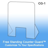 Free Standing CounterGuard™ Protective Clear Acrylic Shield, CG-1