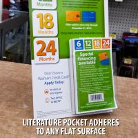 literature holder pocket at 4" wide , adheres to backer, FLBX-4512